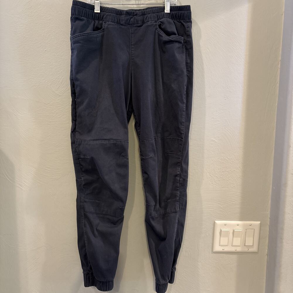 Women’s Black Diamond Notion Pants Size Small Elastic Waist And Hem Double Knee